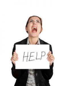 Frustrated-Woman-with-Help-Sign